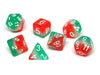 Frozen 3 Tone - Green, White, and Red with White Font - 7 Piece Set