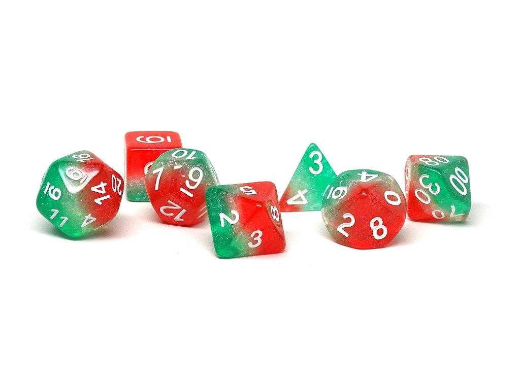 Frozen 3 Tone - Green, White, and Red with White Font - 7 Piece Set