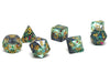 Marble with Green Glitter - Gold Font - 7 Piece Set