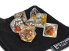 Translucent Neuron Brown and Amber Dice Collection - 7 Piece Set
