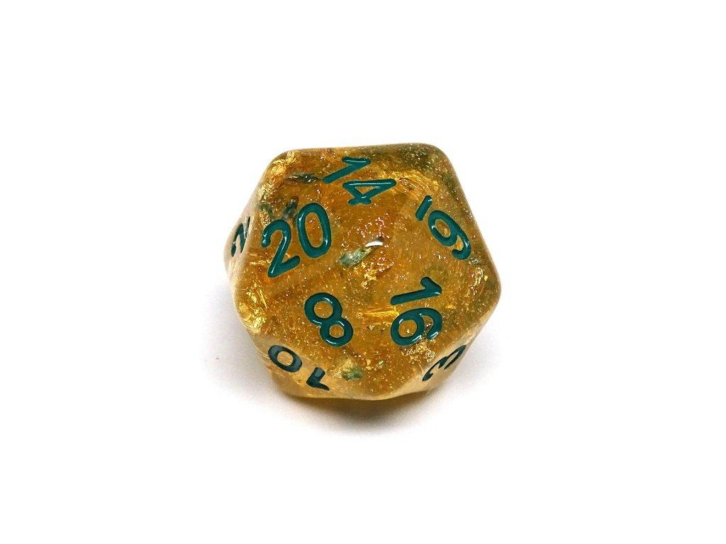 Golden Ocean Reef Dice Set - 7 Piece Collection