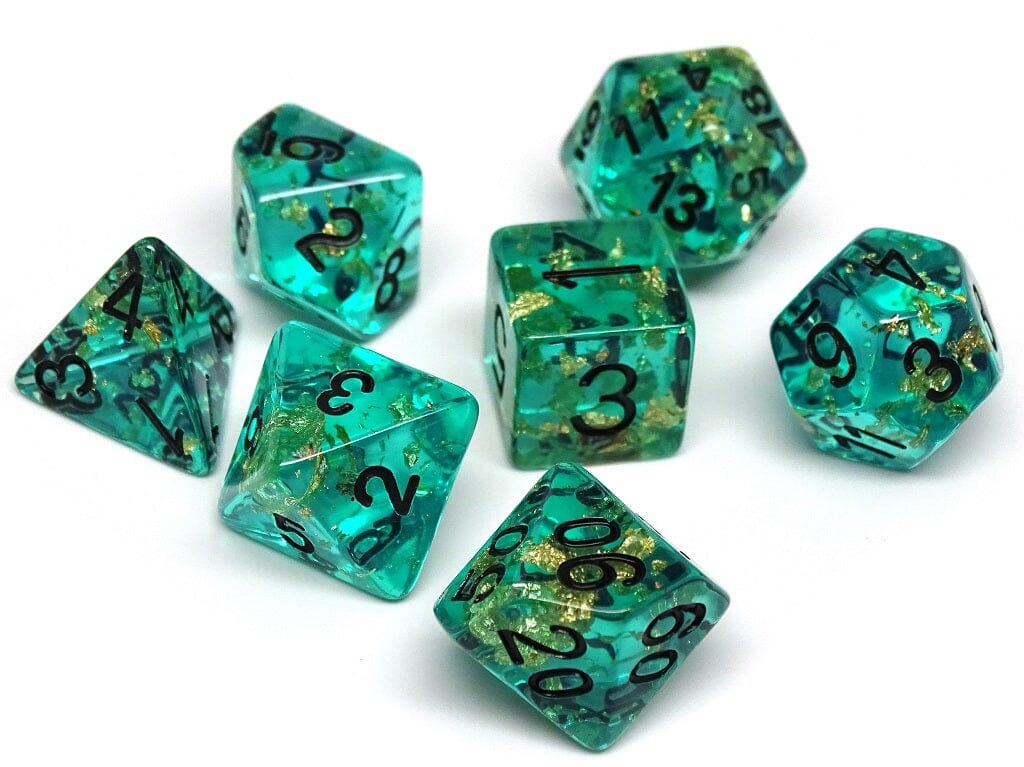 Teal Ocean Reef - 7 Piece Dice Set