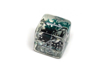 Translucent Neuron Green and Black Dice Collection - 7 Piece Set