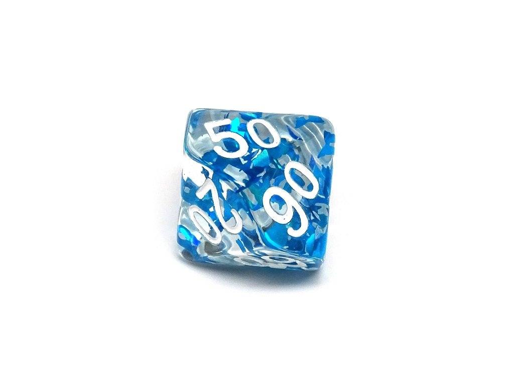 Transparent Blue Butterfly Dice - 7 Piece Collection
