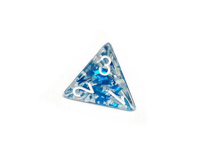 Transparent Blue Butterfly Dice - 7 Piece Collection