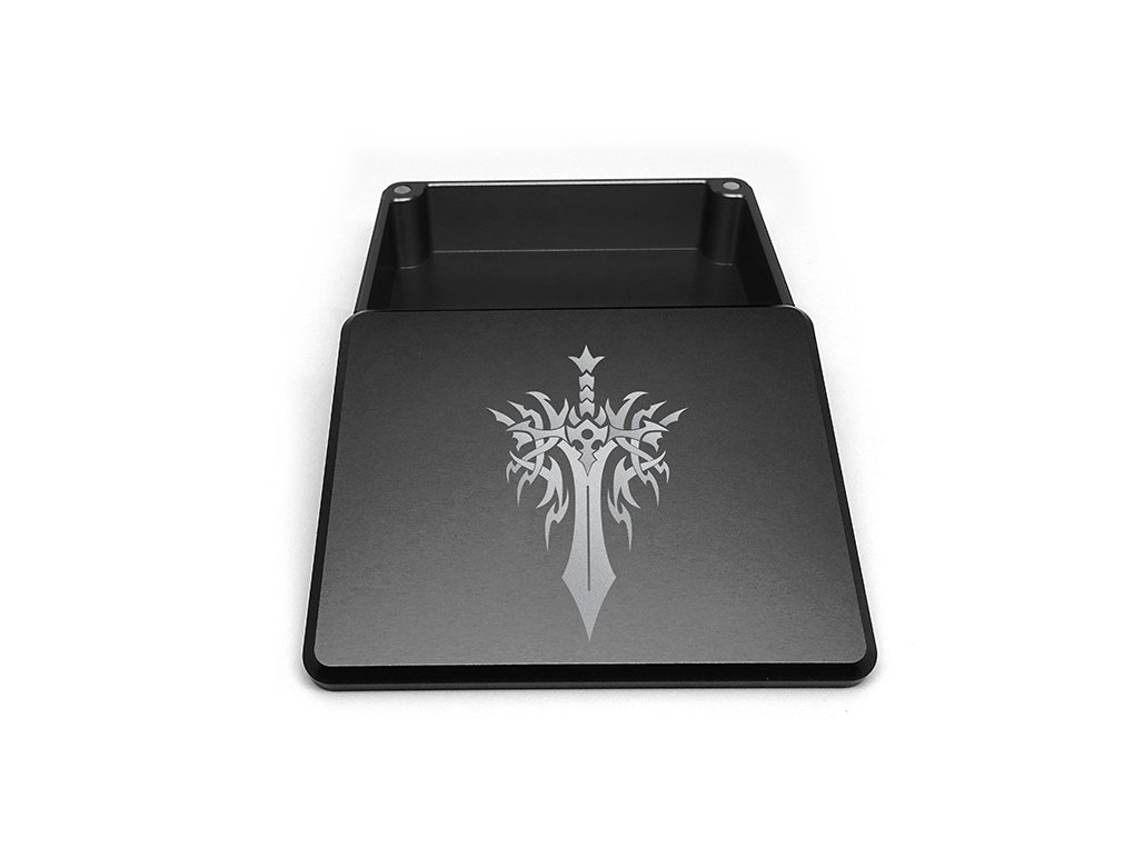 CNC Aluminum Dice Case - Sword Design