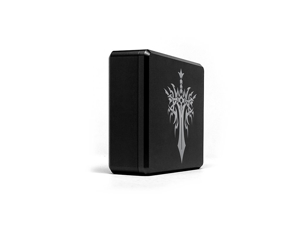 CNC Aluminum Dice Case - Sword Design