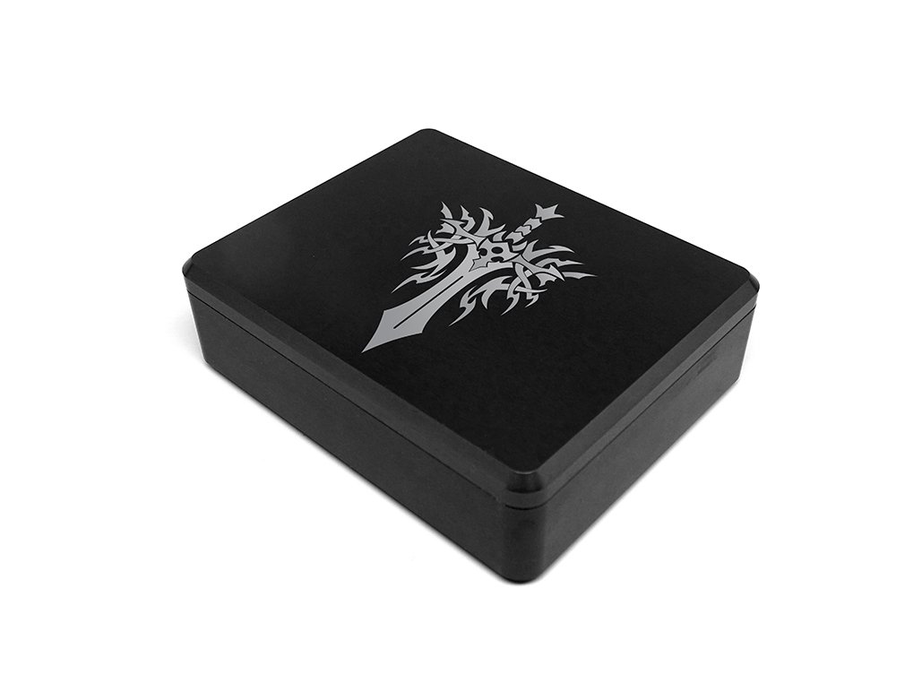 CNC Aluminum Dice Case - Sword Design