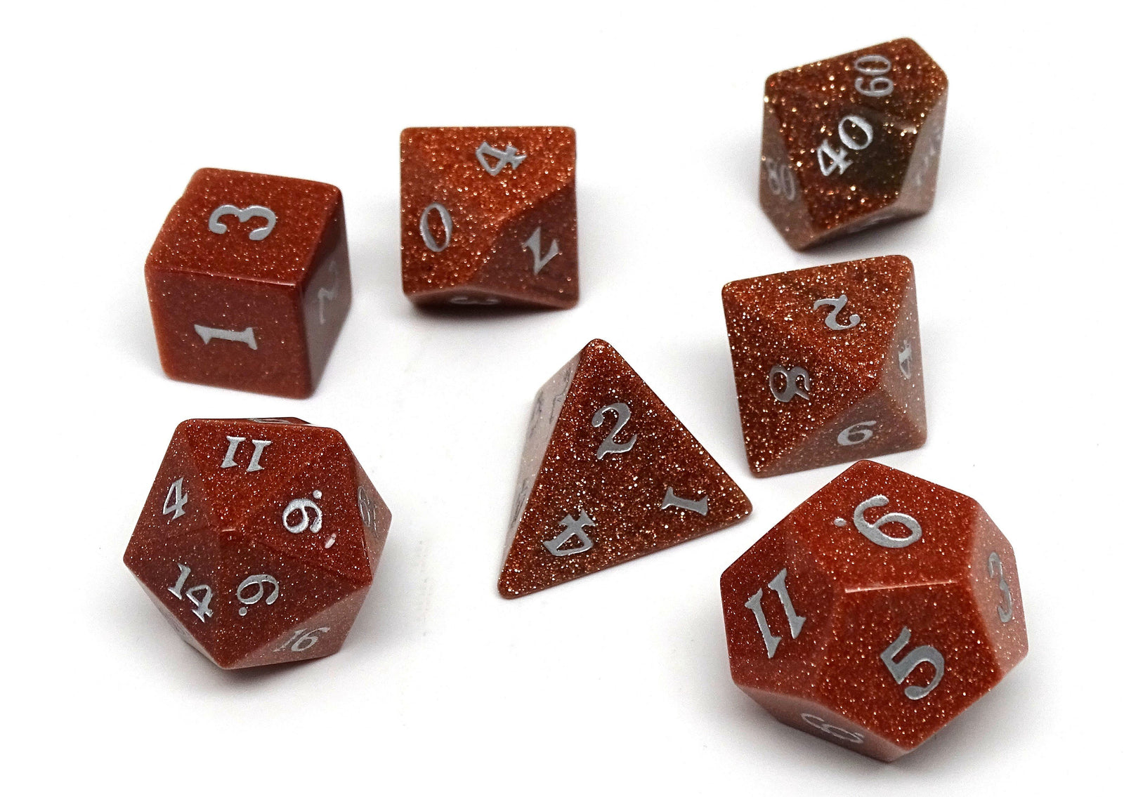TDSO Zircon Glass Ruby with Engraved Numbers 16mm Precious Gem D4 Dice