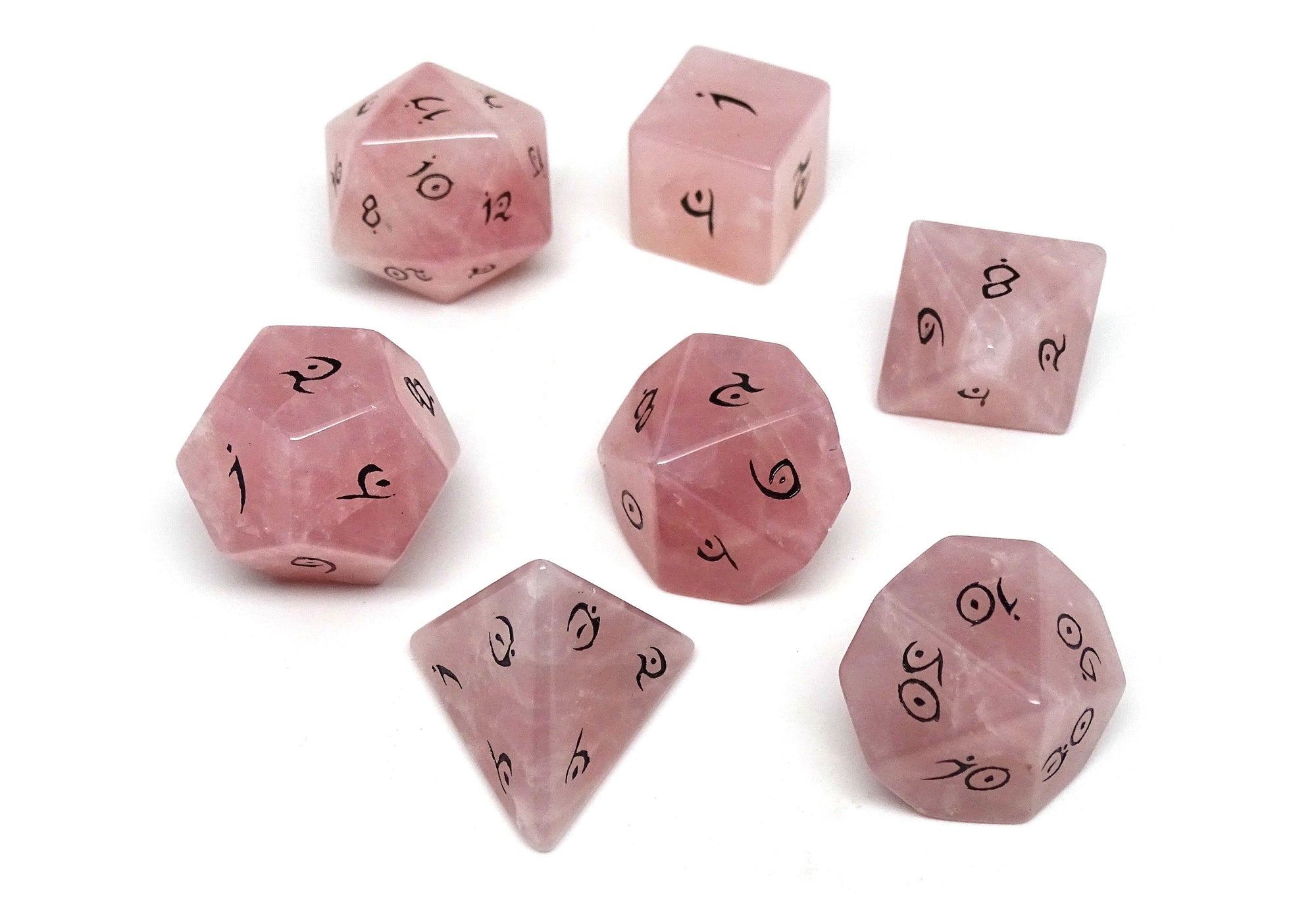 TDSO Zircon Glass Ruby with Engraved Numbers 16mm Precious Gem D4 Dice