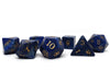 Stone Dice Collection - Lapis with Gold Numbering - Signature Font