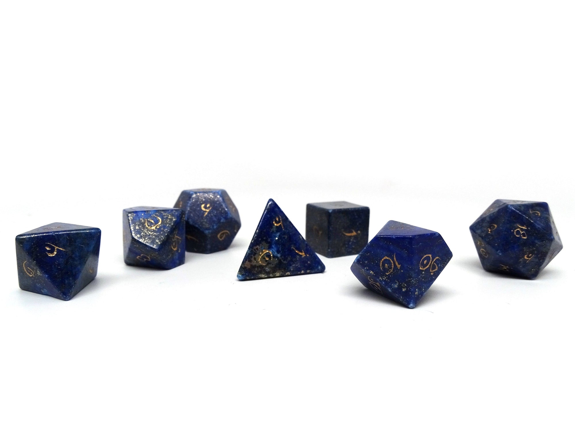 lapis stone dice set