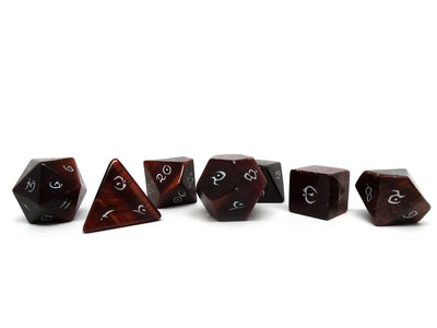 Stone Dice Collection - Red Tigers Eye- Elvenkind Font