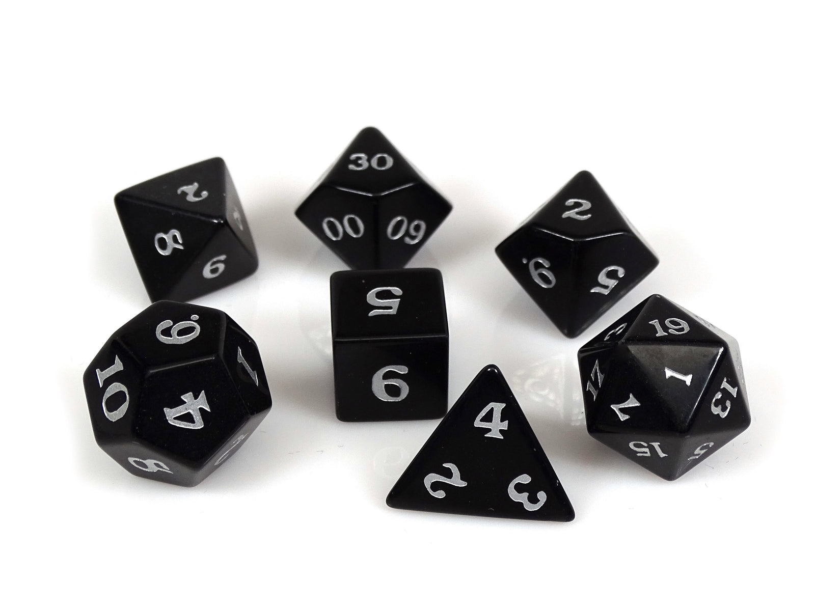 Black Obsidian Dice Set
