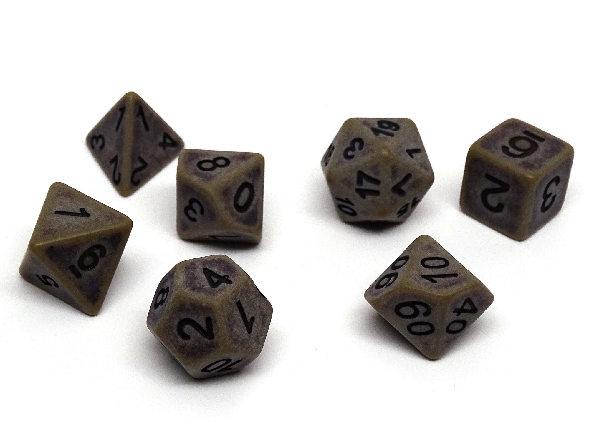 Ancient Ground Dice Collection - 7 Piece Set