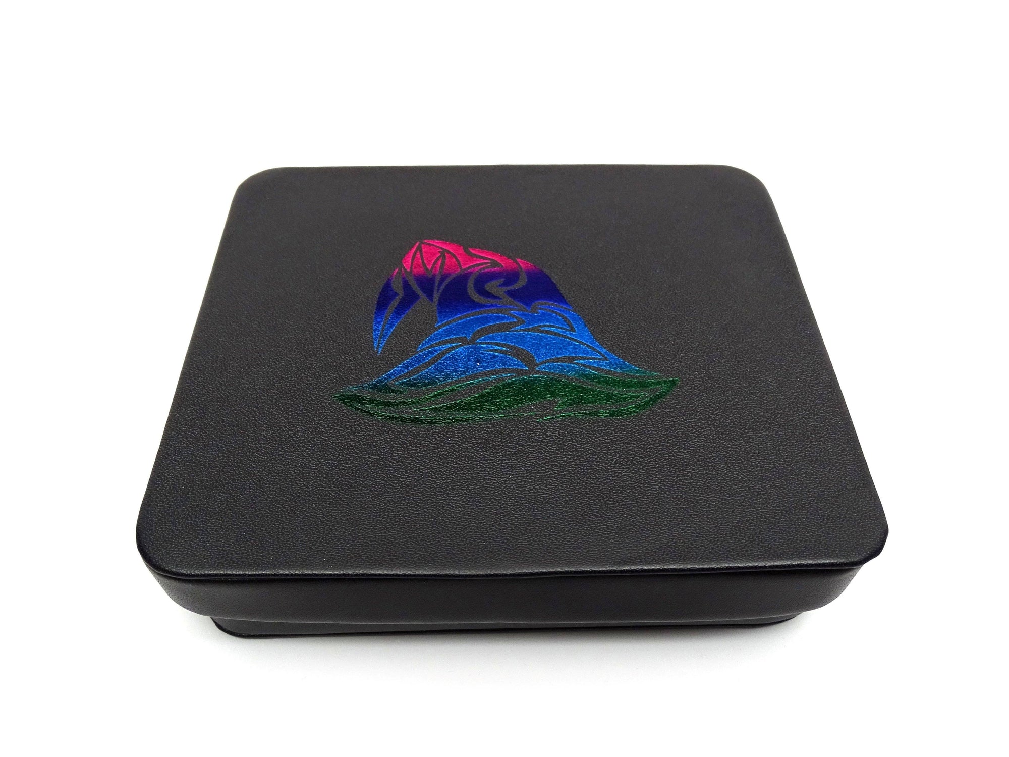 Dice Display and Storage Case - Multicolor Prism Wizard Hat Design