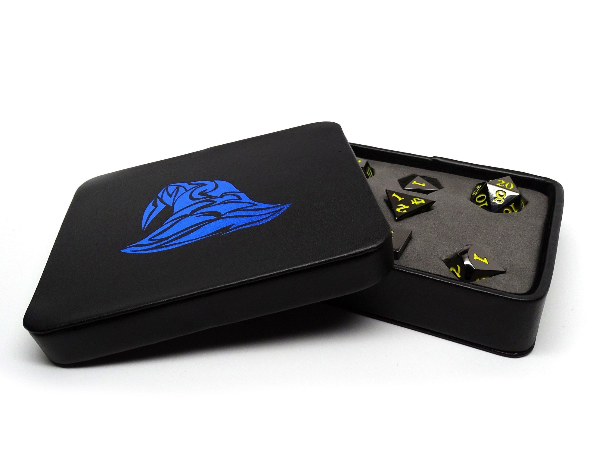 Dice Display and Storage Case - Blue Wizard Hat Design