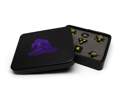 Dice Display and Storage Case - Purple Wizard Hat Design