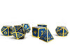 Heroic Dice of Metallic Luster - Blue with Gold Font