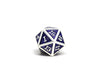 Heroic Dice of Metallic Luster - Single D20 Dice - Purple with Silver Font