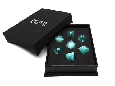 teal cats eye dice