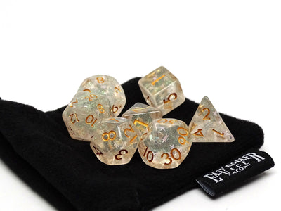 Ivory Stardust Dice Collection - 7 Piece Set