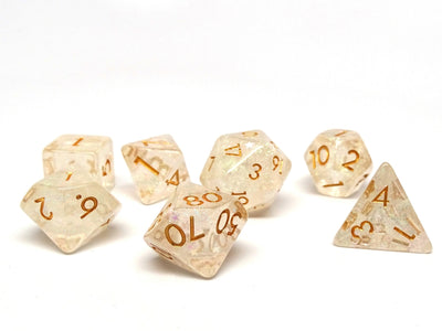 Ivory Stardust Dice Collection - 7 Piece Set