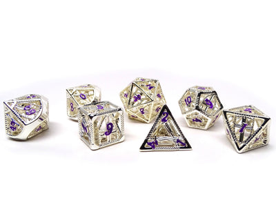 Hollow Dice of Divine Retribution - Silver with Purple Font