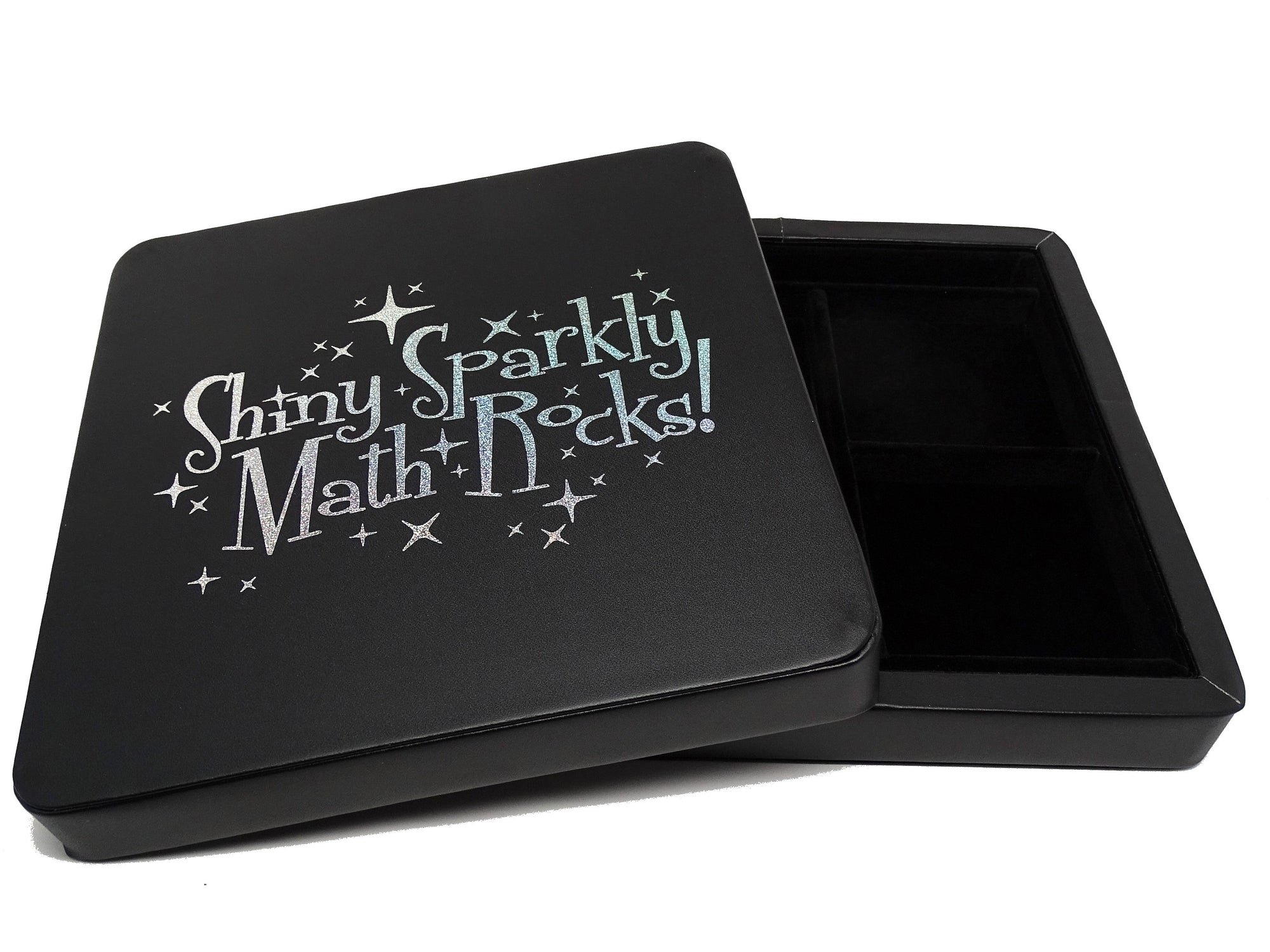 Adventure Box - Shiny Sparkly Math Rocks - Silver Design - Easy Roller Dice  Company