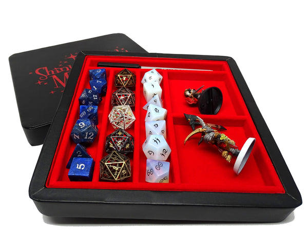 Adventure Box - Shiny Sparkly Math Rocks - Silver Design - Easy Roller Dice  Company