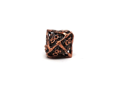 Hollow Metal Copper Cthulhu Dice Set