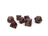 Purple and Black Stardust - 7 Piece Dice Collection