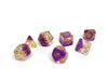 Purple and Clear Two Tone - 7 Piece Dice Collection