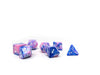 Pink and Blue Marble - 7 Piece Dice Collection