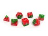 Red and Green Two Tone - 7 Piece Dice Collection