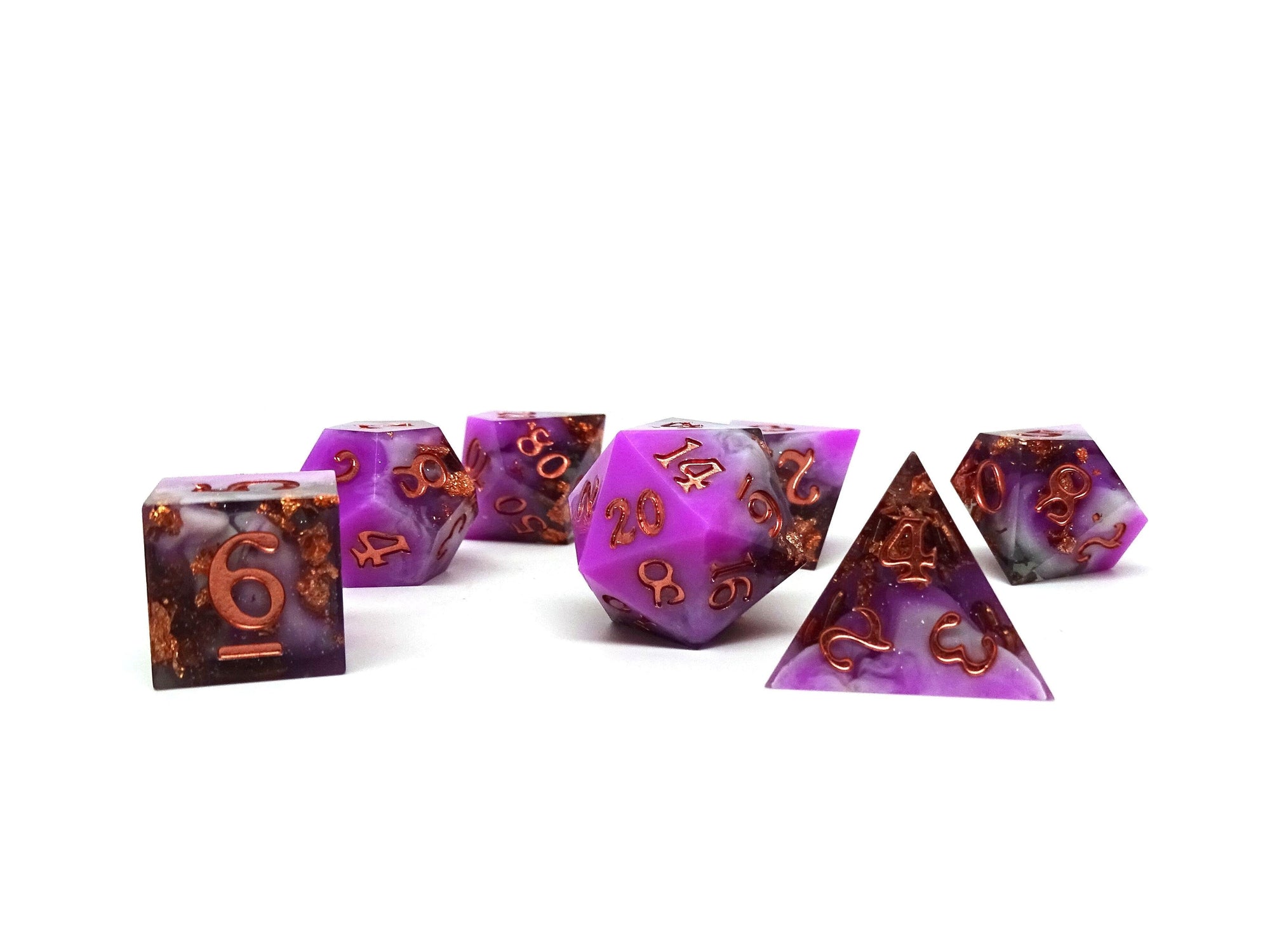 Pink Starlight Sharp Edge Dice Set