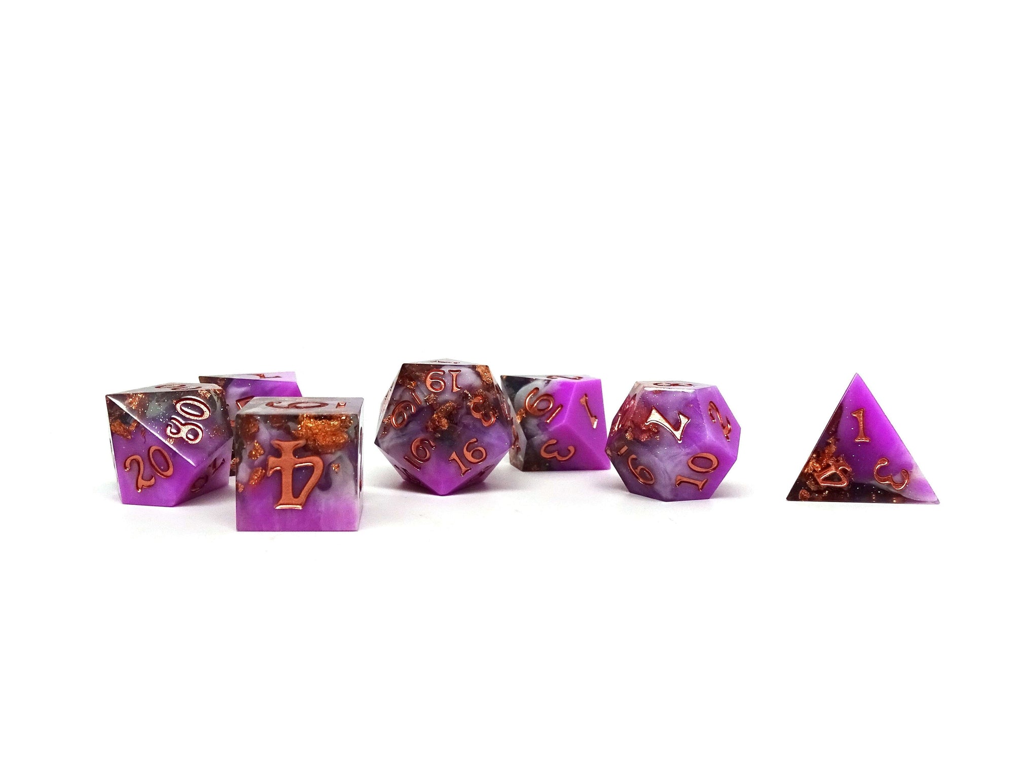 Pink Starlight Sharp Edge Dice Set
