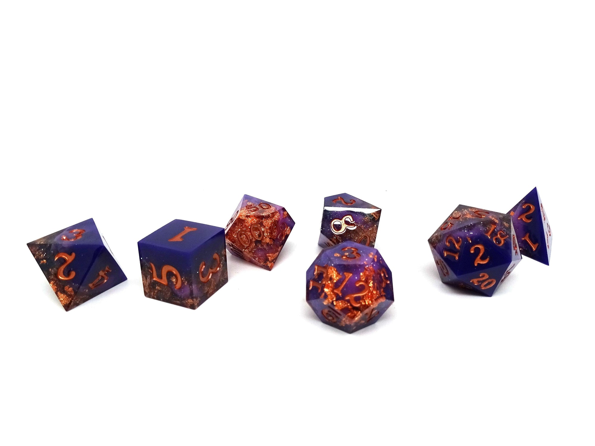 Purple Starlight Sharp Edge Dice Set