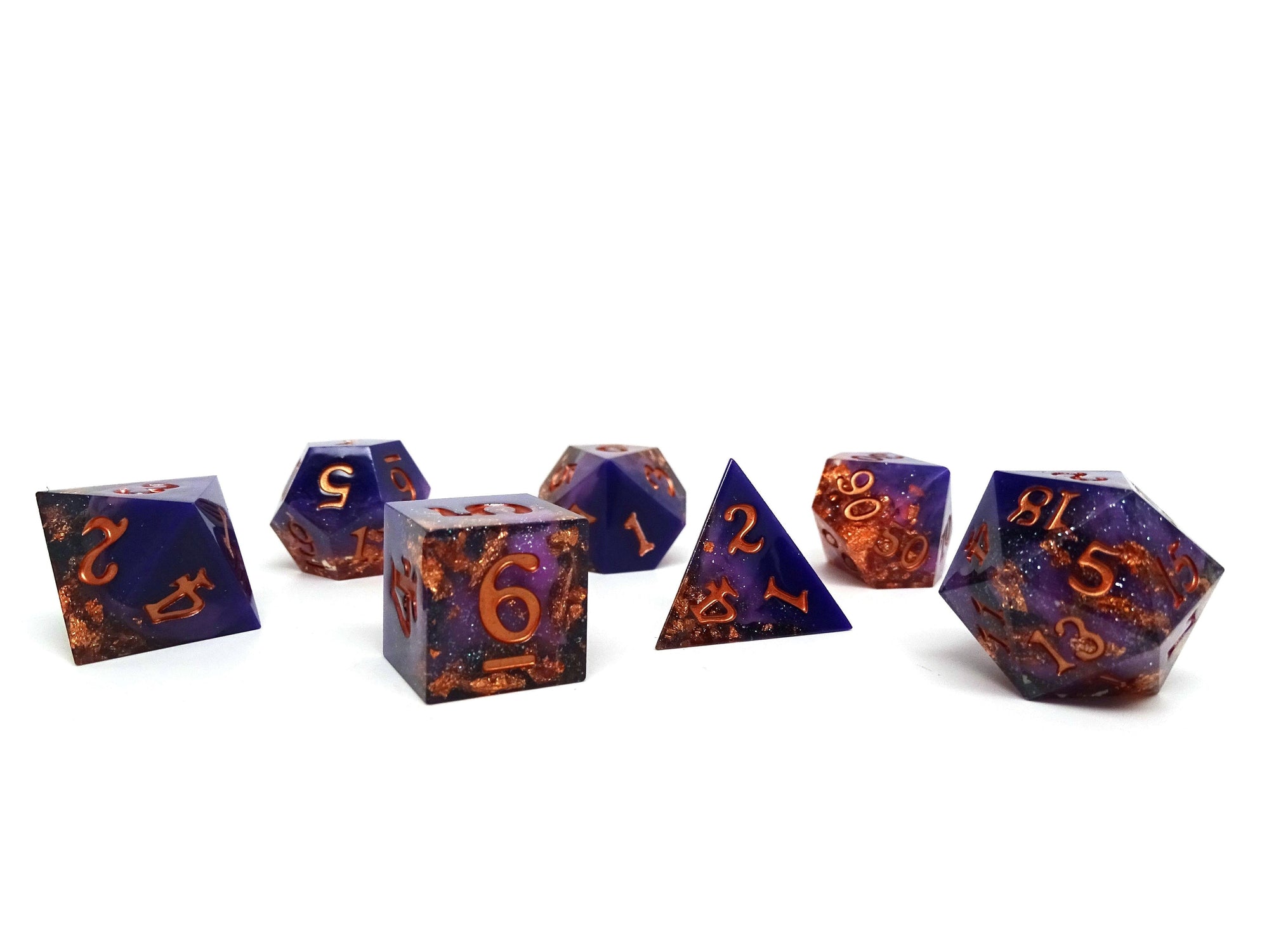 Purple Starlight Sharp Edge Dice Set