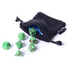 Emerald Swirl Dice - 7 Piece Set With Bag