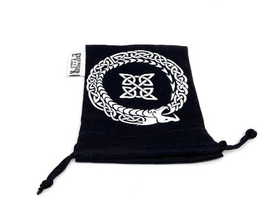 Small Cotton Twill Dice Bag - Ouroboros Design