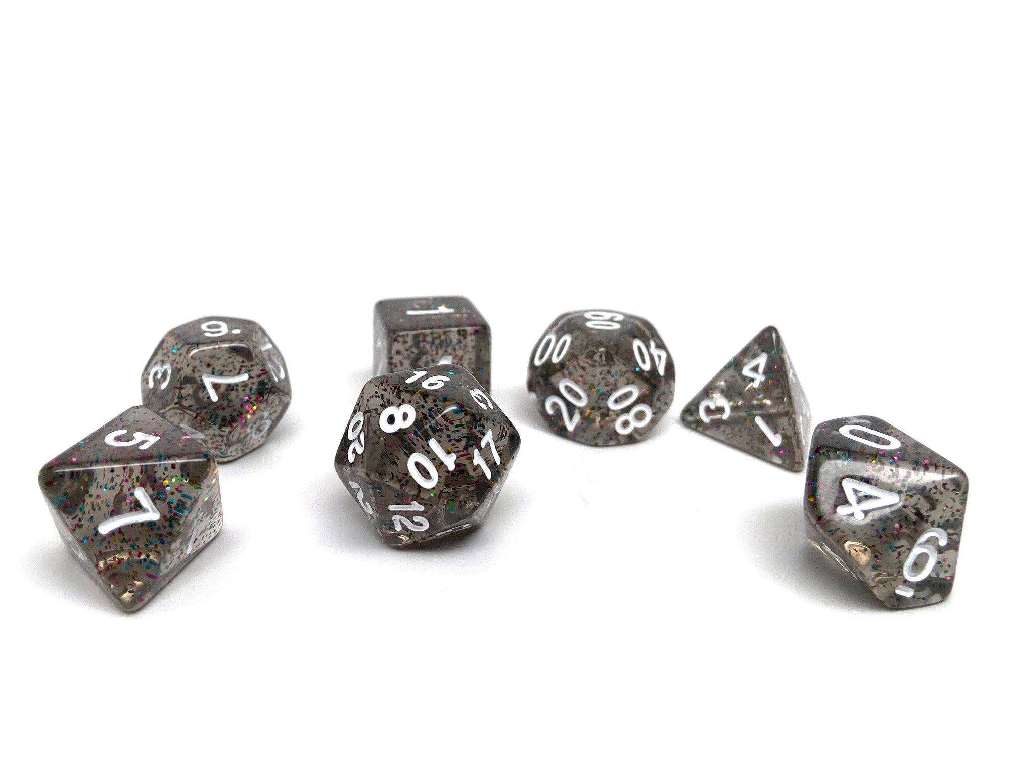 Glitter Bomb Dice Set - 7 Piece Collection