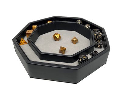 Plain Design Dice Tray With Dice Staging Area and Lid