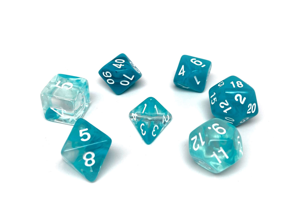 Teal Glacier - 7 Piece Set - Easy Roller Dice Company