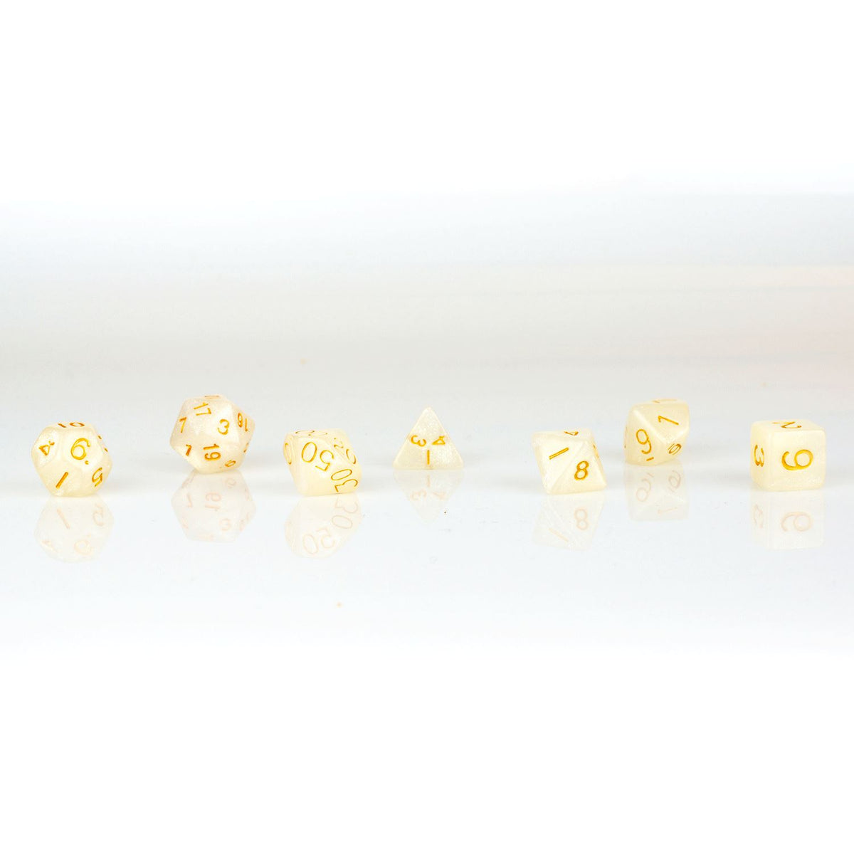 Ivory Dice Set 7 Piece Set Easy Roller Dice Company