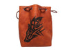 brown leather wolf dice bag