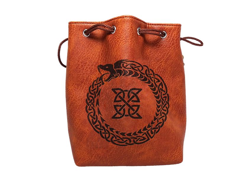 brown ouroboros dice bag