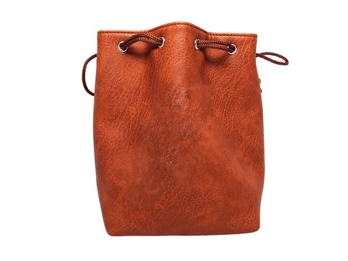 brown leather dice bag