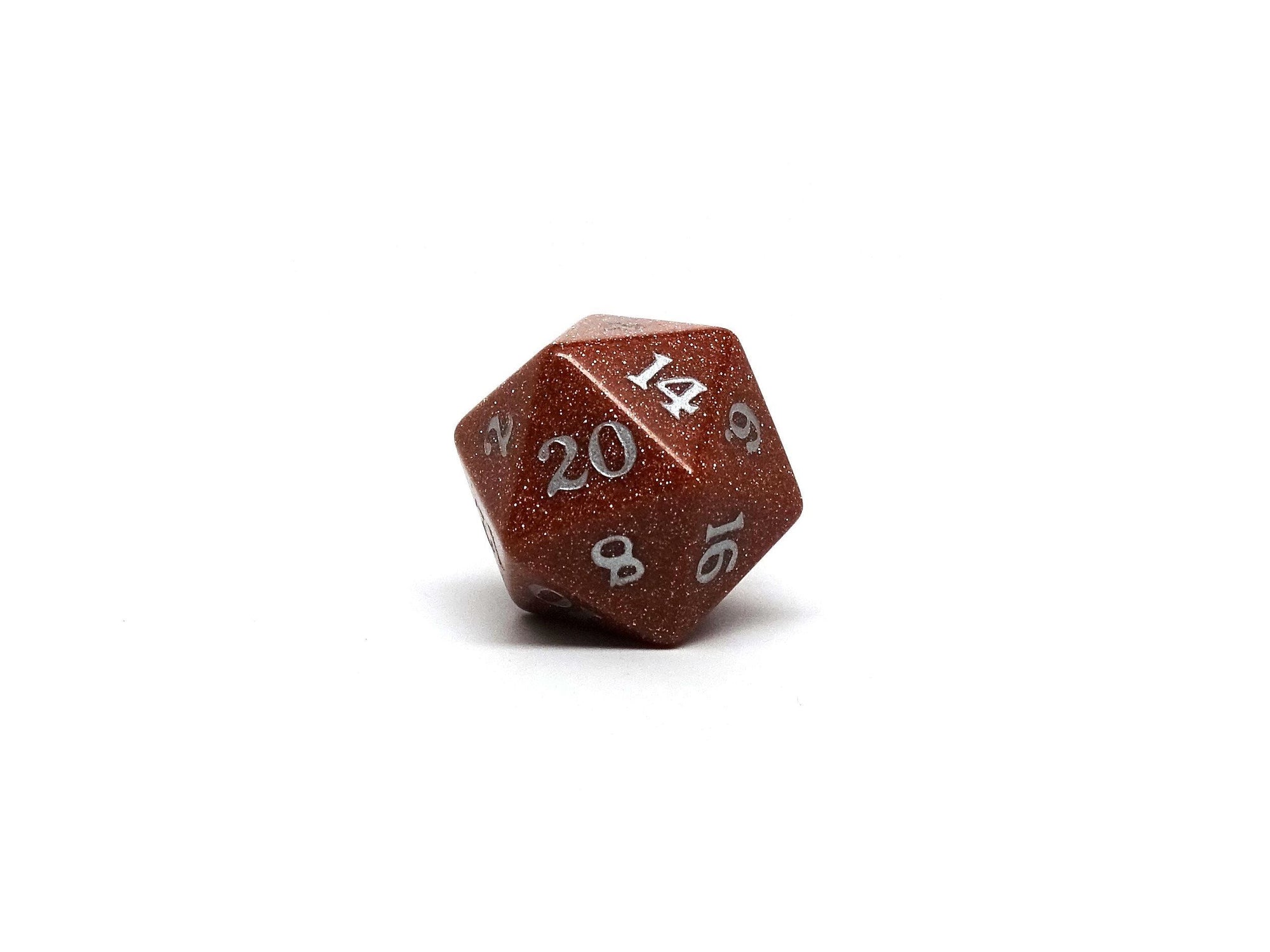 Legendary Gold D20 Dice - Metal Single 20 Sided Dice - Easy Roller Dice  Company