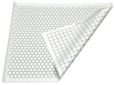 Tabletop Gaming Mat - Vinyl Double Sided With Hexes and Squares